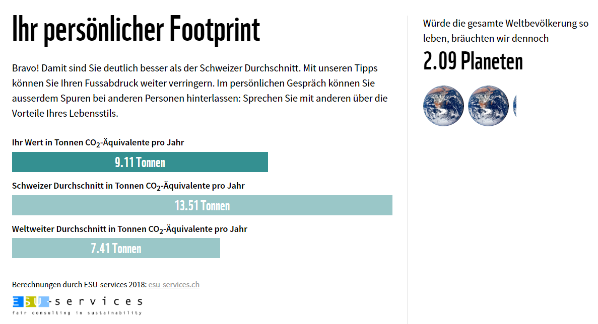 Webagentur & Online Marketing footprintrechner