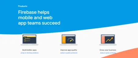 Firebase Startseite Screenshot