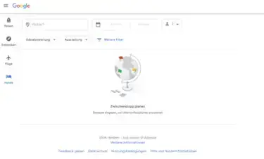 Screenshot Google Travel