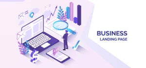 business landing page header — Landingpage - Marketing und Design als Einheit