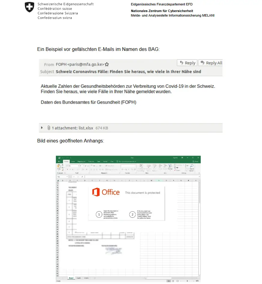 — Warnung vor gefälschten E-Mails im Namen des BAG