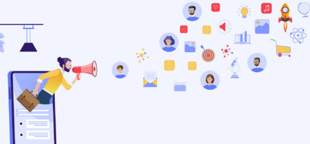 Social Media Marketing lautsprecher