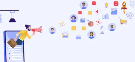 Social Media Marketing lautsprecher