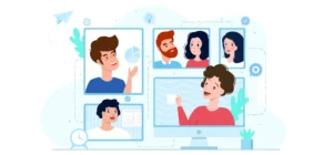 video konferenz chat zeichnung header — Software für die Videokonferenz: Brandheisse News zu ausgewählten Anbietern