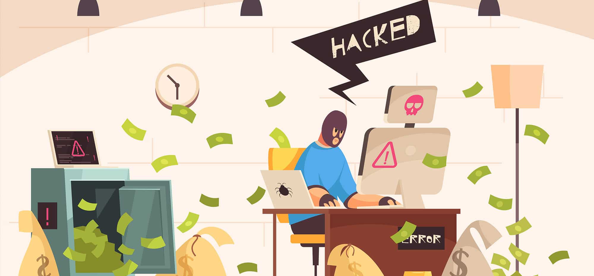 hacked error tresor geld maleware phishing