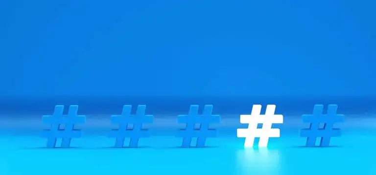 hastag blue white einfach