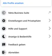 Webagentur & Online Marketing Facebook Aktivitaetenprotokoll Menueband1