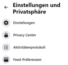 Webagentur & Online Marketing Facebook Aktivitaetenprotokoll Menueband2