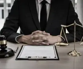 Richter sitzt mit gefalteten Händen vor Gesetzesentwurf zum AI Act