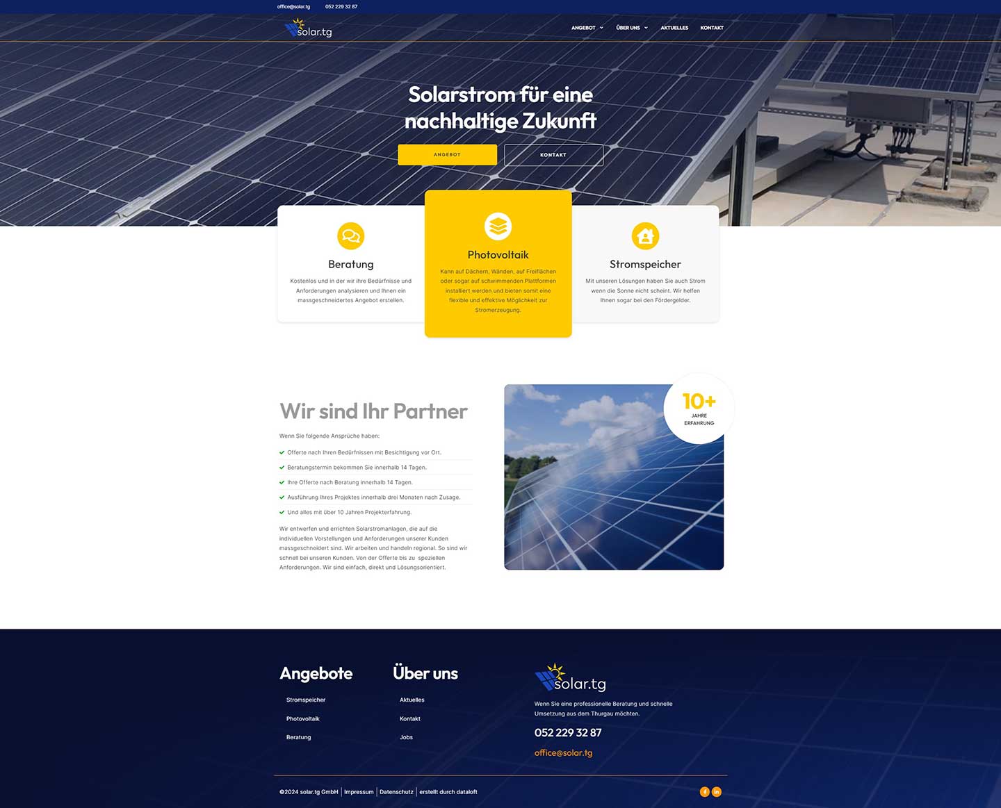  Neue Webseite für Solar TG