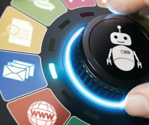 textgenerator als browser extension robot button hand — Textgeneratoren als Browser Extension nutzen - Produktivität neu definiert