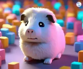 KI generiertes Bild von KI Stofftier Meerschweinchen