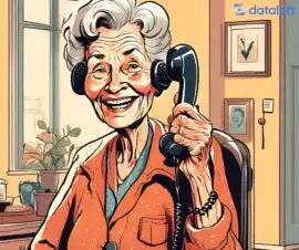 Symbolische Darstellung von KI Oma Daisy von O2 KI gegen Scam Anrufe