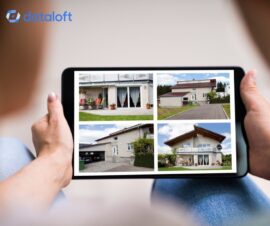 Symbolfoto Immobilienbetrug, Immobilienanzeigen auf einem Tablet
