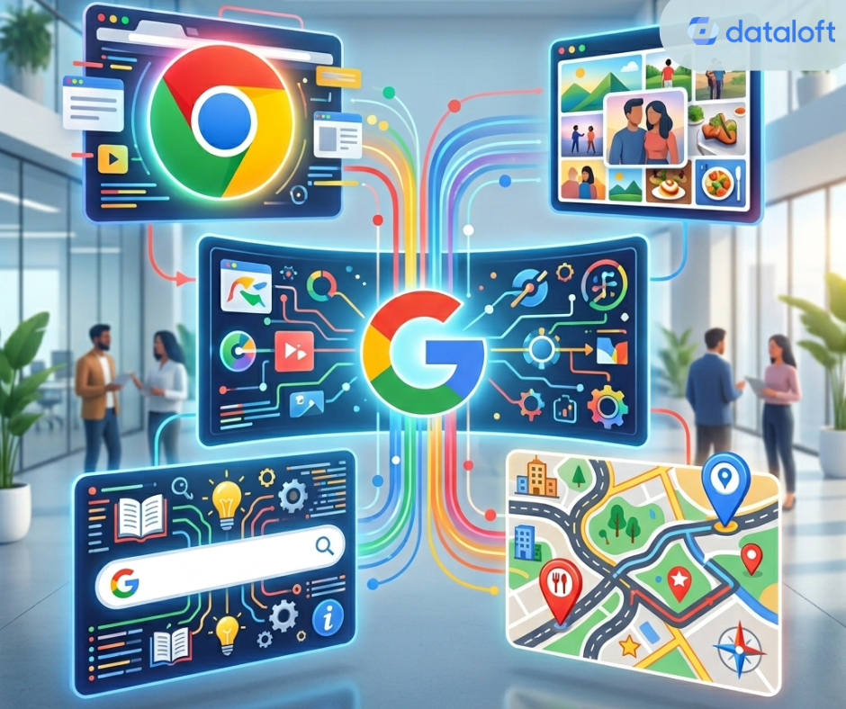 Google Features Chrome-Browser Fotos Suche Maps