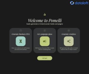 pomelli startseite welcome 3 steps lets go — Pomelli im Test: KI-Kampagnen auf Basis deiner Webseite