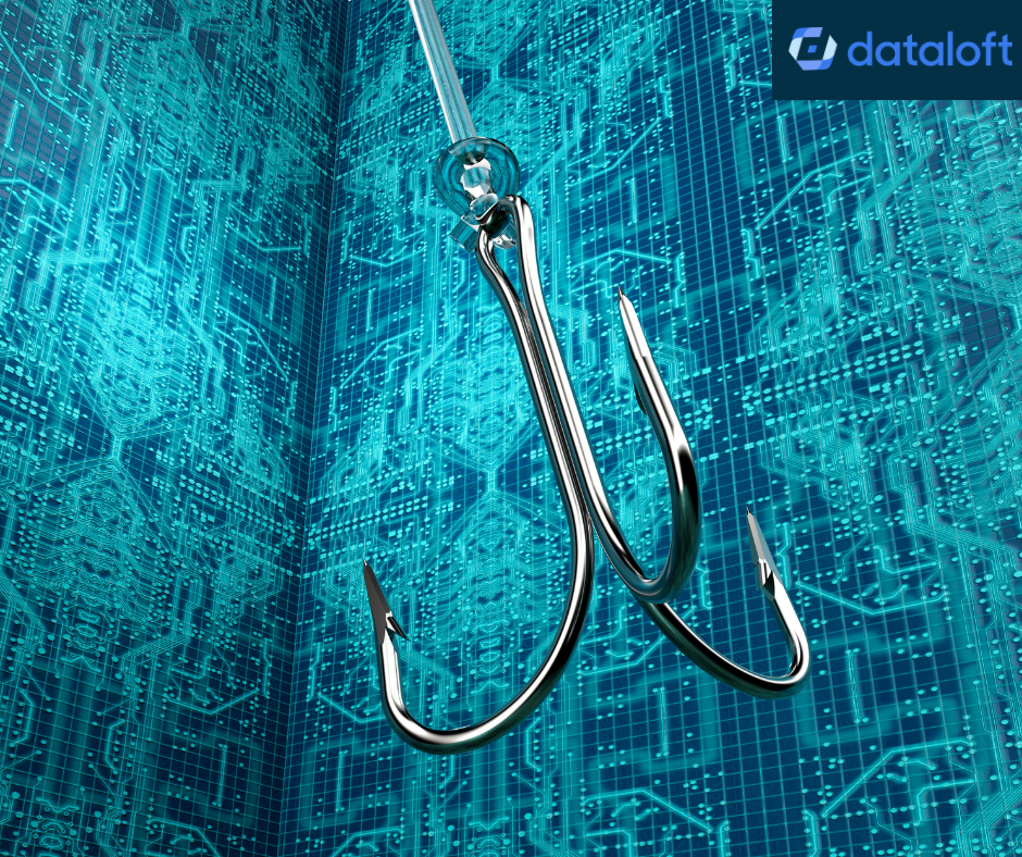 Digitale Umgebung 3D Angelhaken Phishing-Symbol Netzwerk Matrix